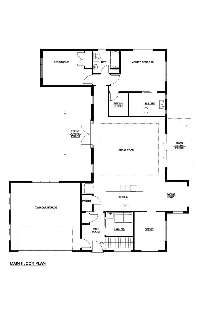 Custom Home 7 — Main Floor plan