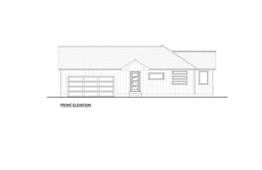 Custom Home 7 — Front Elevation plan