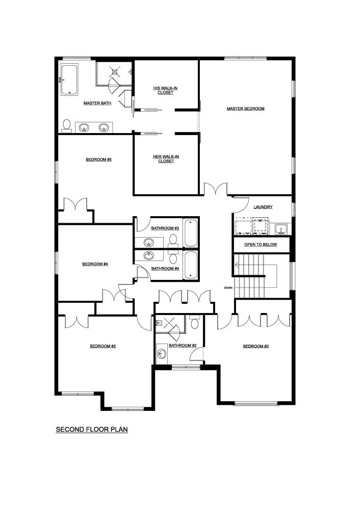 Custom Home 8 — Second Floor plan
