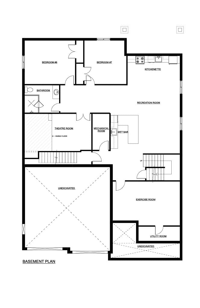 Custom Home 8 — Basement plan