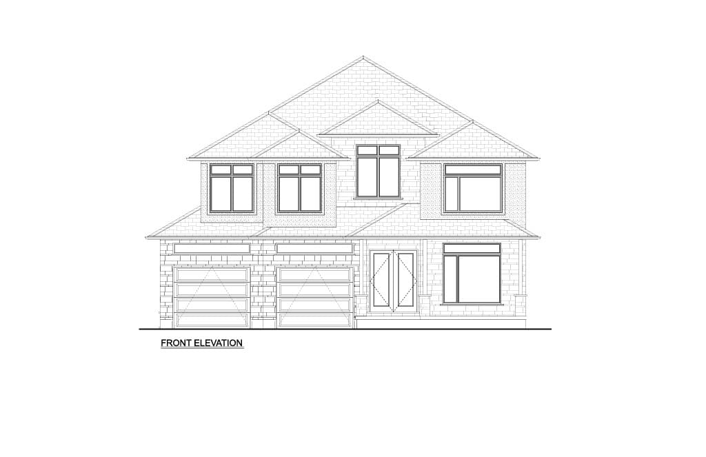 Custom Home 8 — Front Elevation plan