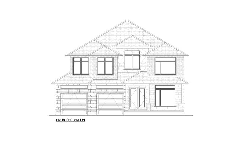 Custom Home 8 — Front Elevation plan