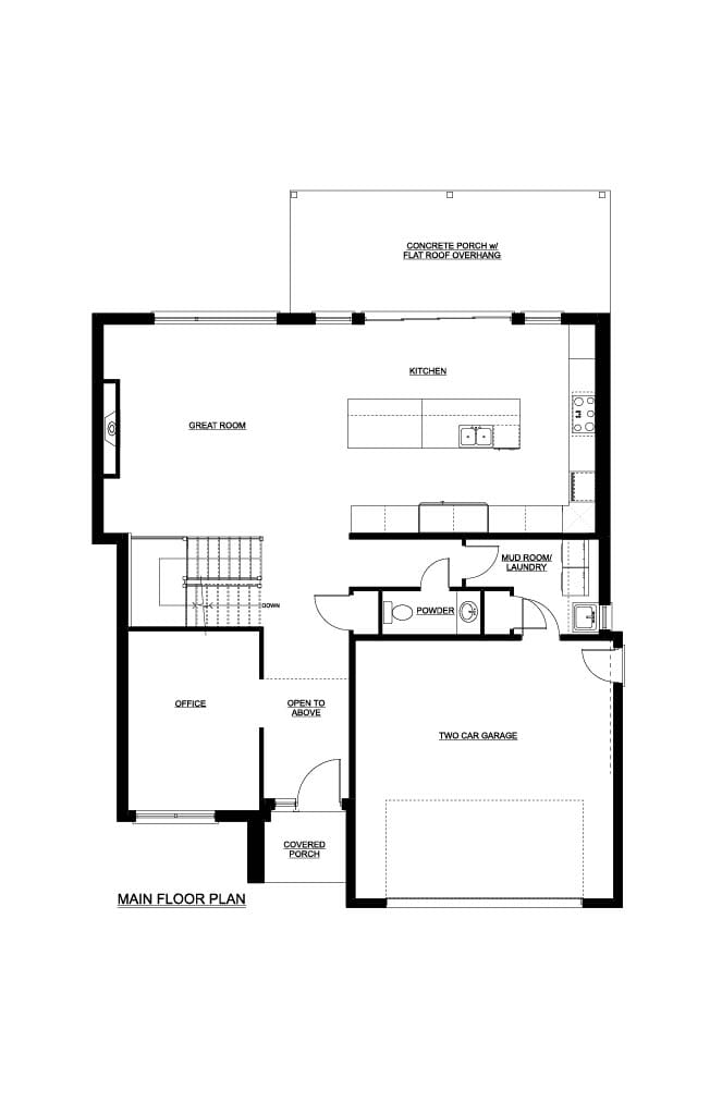 Custom Home 9 — Main Floor plan