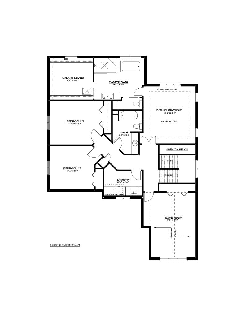 Custom Home 12 — Second Floor plan