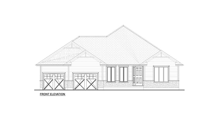 Custom Home 10 — Front Elevation plan