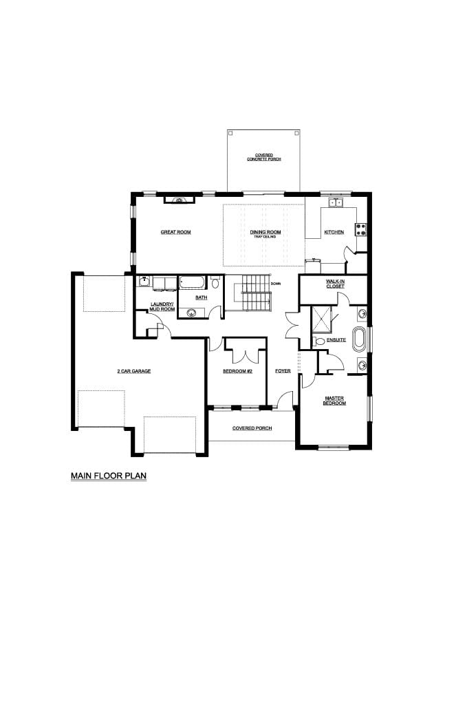 Custom Home 10 — Main Floor plan