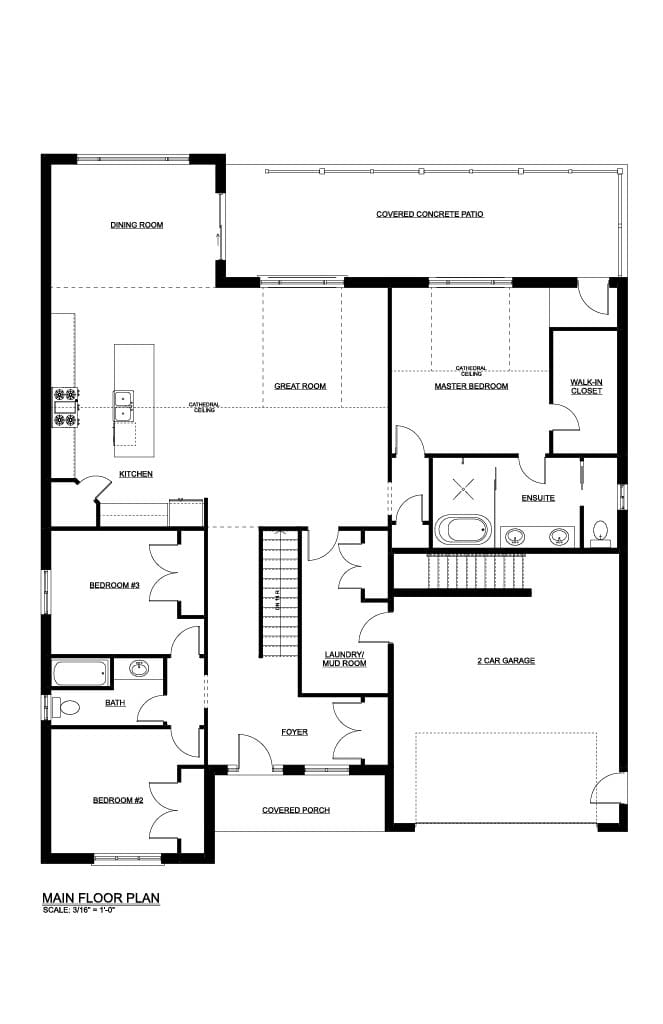Custom Home 11 — Main Floor plan