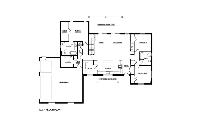 Custom Home 13 — Main Floor plan