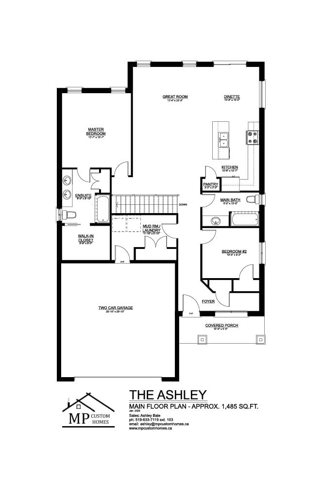 The Ashley — Main Floor plan