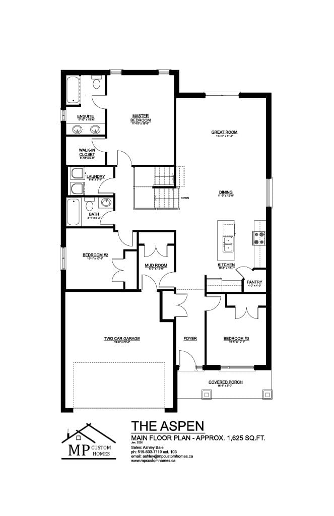 The Aspen — Main Floor plan