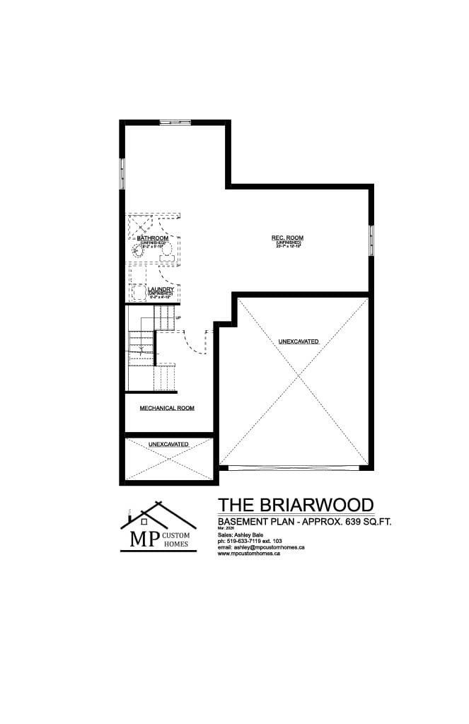 The Briarwood — Basement plan