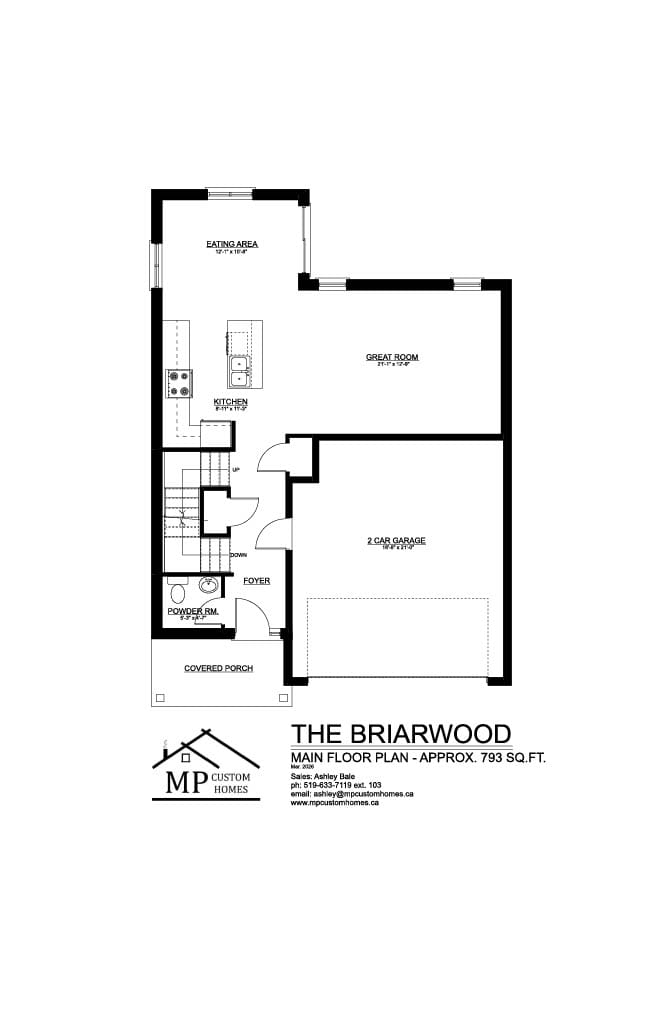 The Briarwood — Main Floor plan