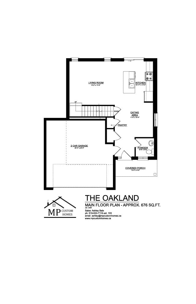 The Oakland — Main Floor plan