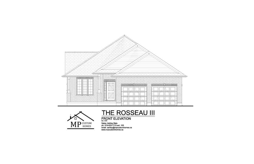 The Rosseau III — Front Elevation plan