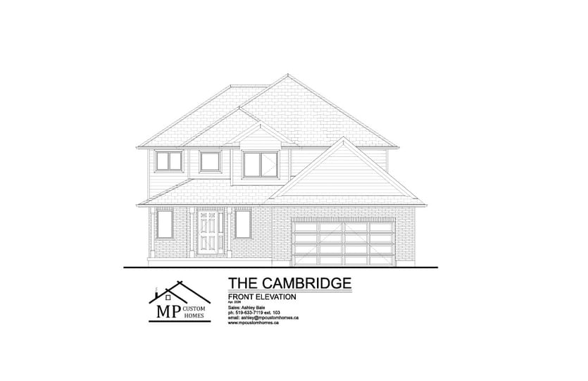 The Cambridge — Front Elevation plan