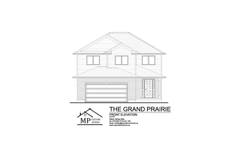 The Grand Prairie I — Front Elevation plan