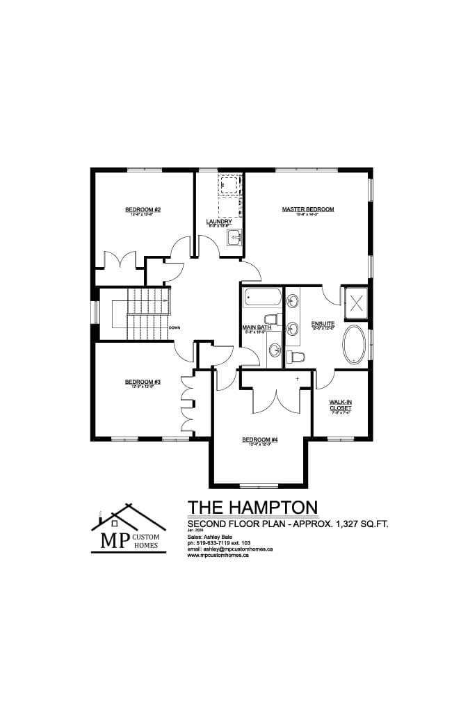 The Hampton — Second Floor plan