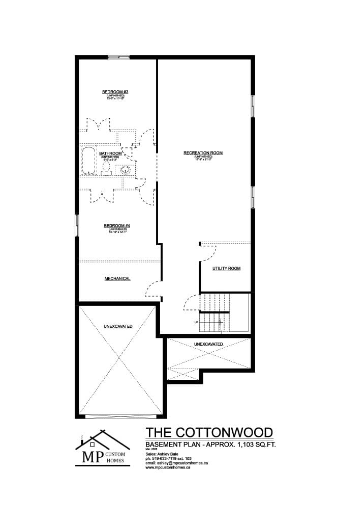 The Cottonwood — Basement plan