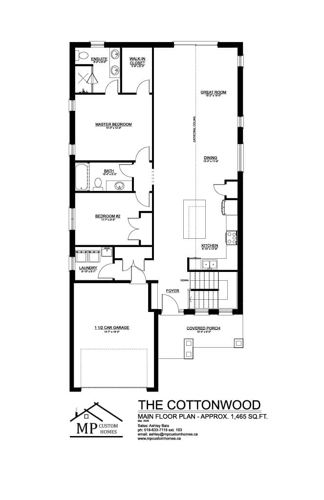 The Cottonwood — Main Floor plan