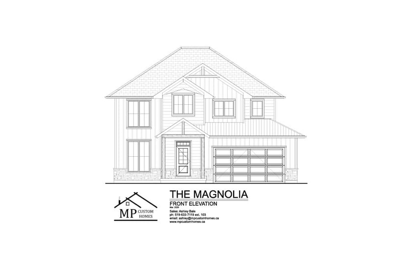 The Magnolia — Front Elevation plan