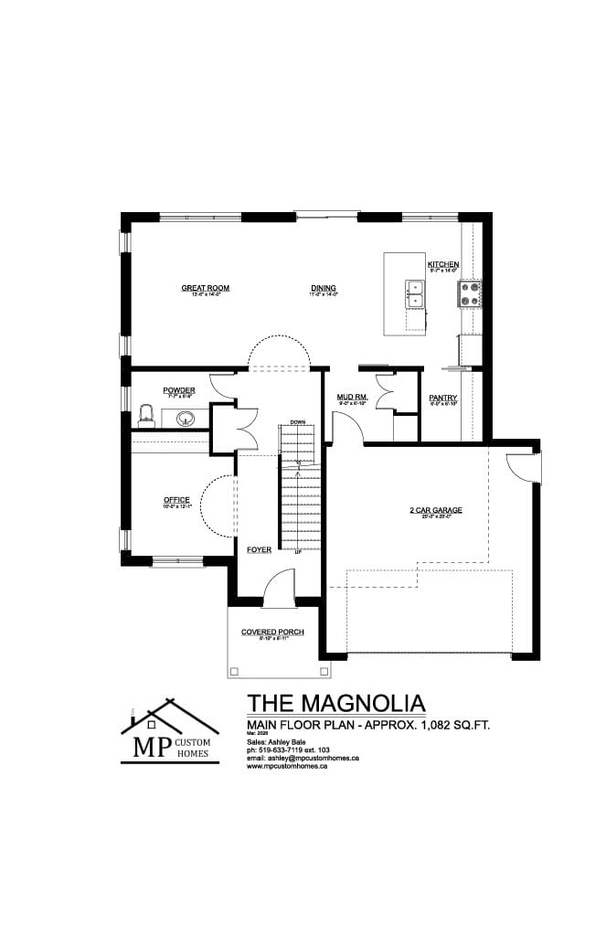 The Magnolia — Main Floor plan