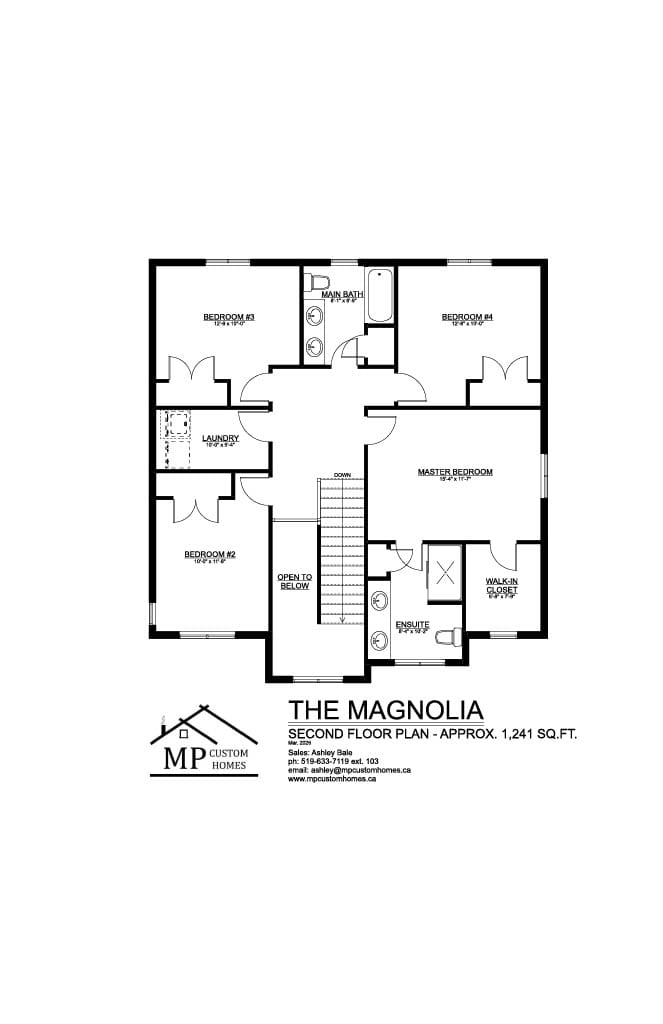 The Magnolia — Second Floor plan
