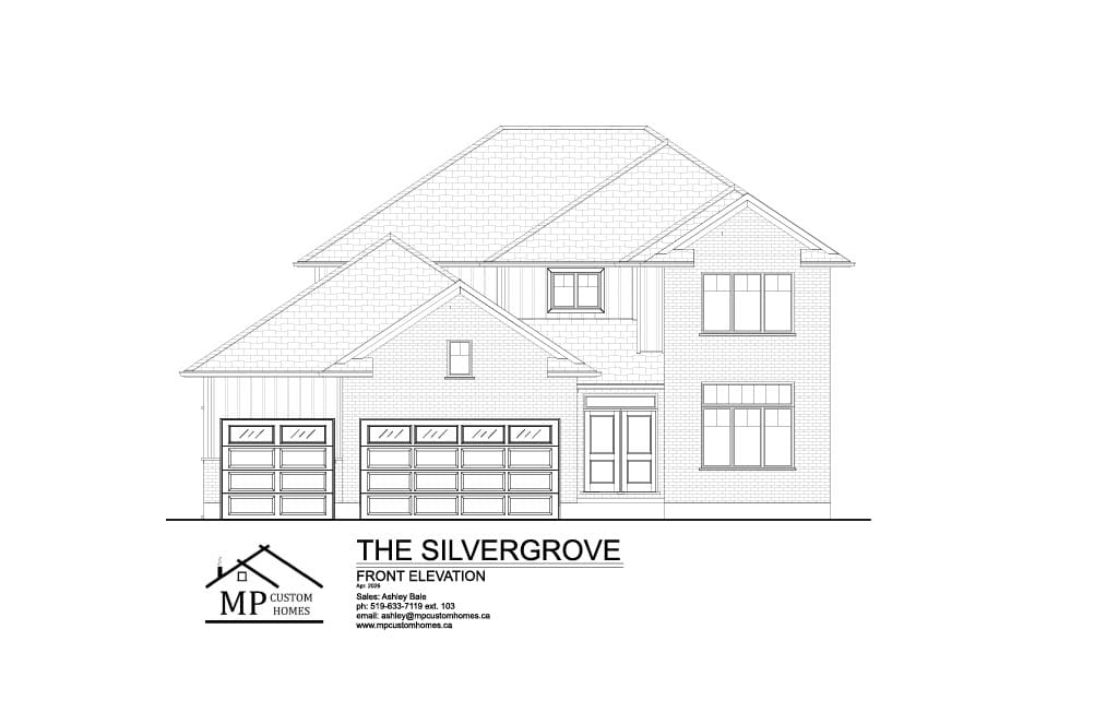 The Silvergrove — Front Elevation plan