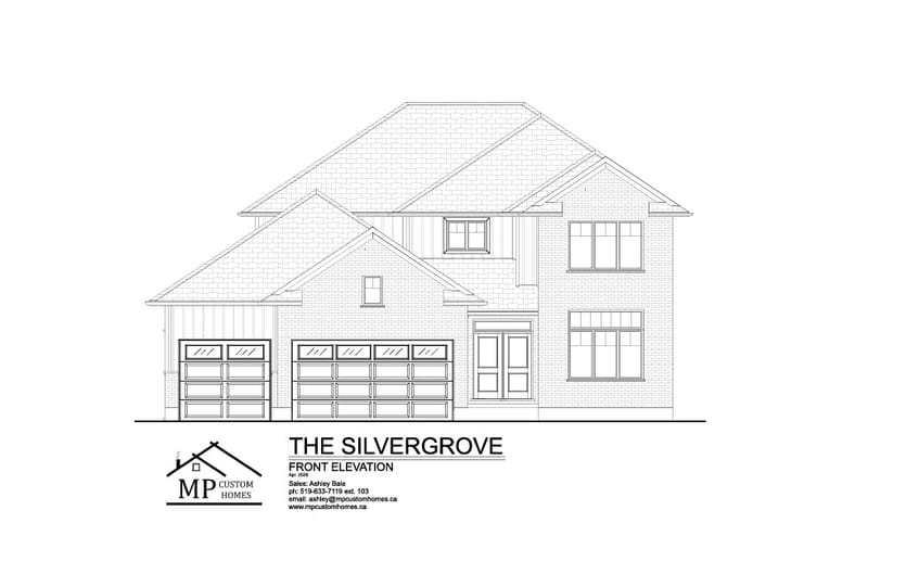 The Silvergrove — Front Elevation plan