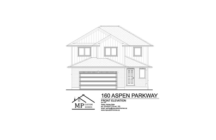 The Grand Oaks — Front Elevation plan