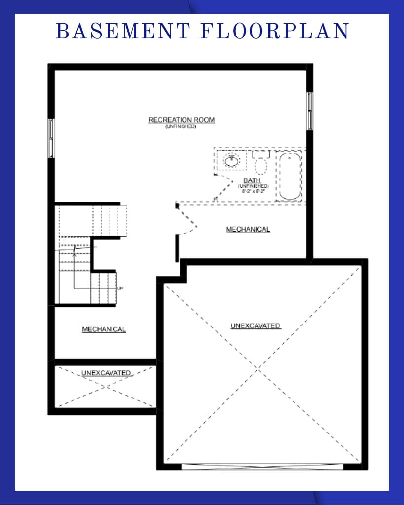 The Maplewood — Basement plan