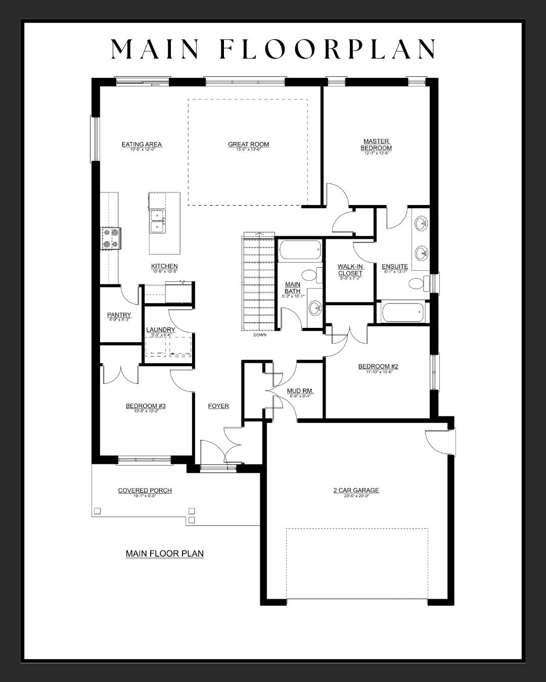 The Willow II — Main Floor plan