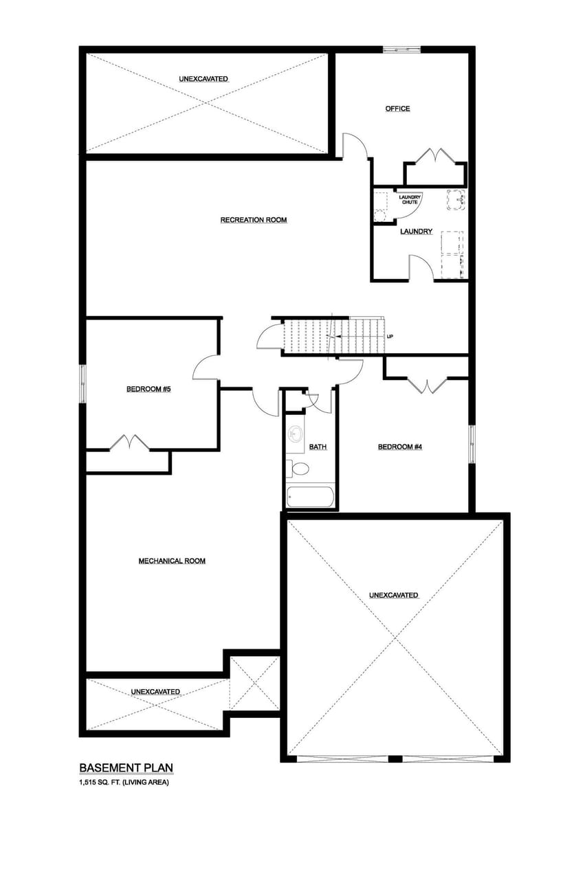Custom Home 1 — Basement plan