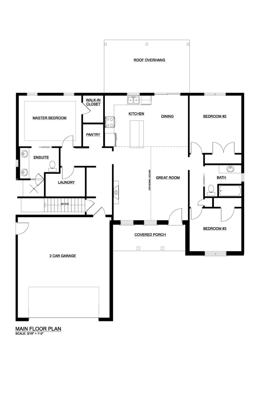Custom Home 2 — Main Floor plan
