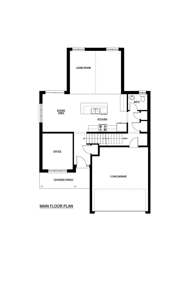 The Oakmont — Main Floor plan