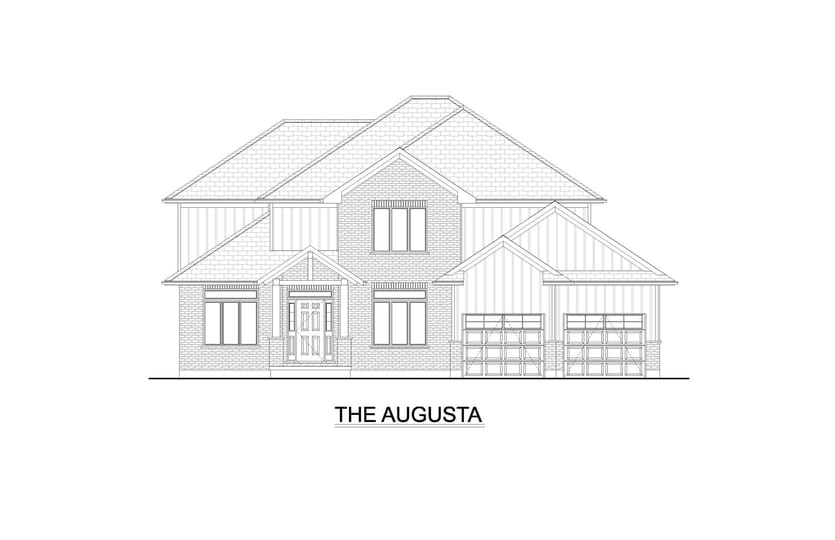 The Augusta — Front Elevation plan