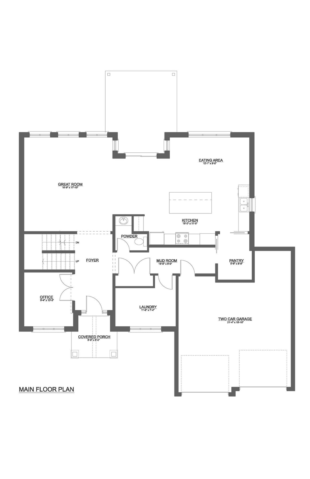 The Augusta — Main Floor plan