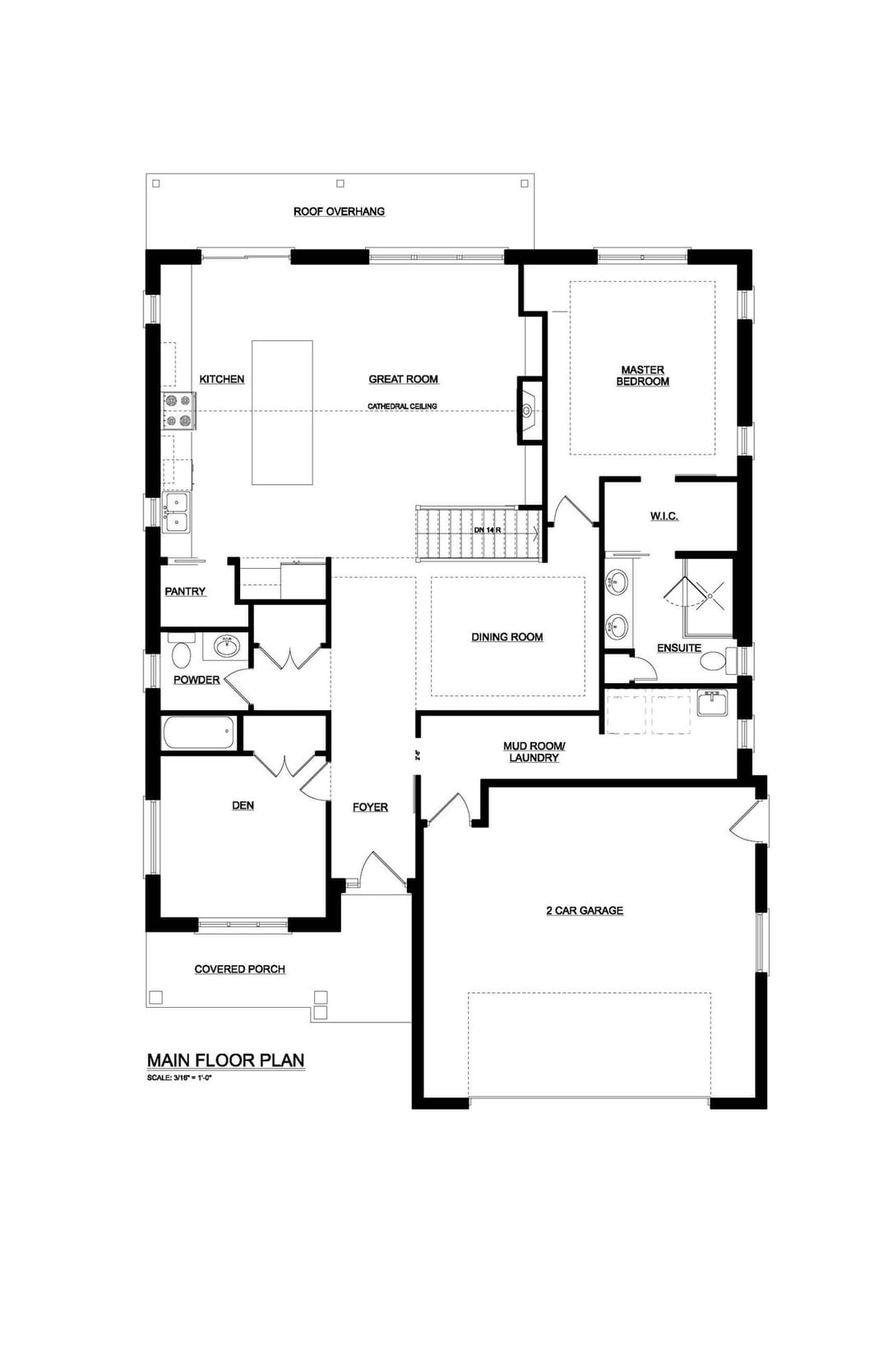 Custom Home 3 — Main Floor plan