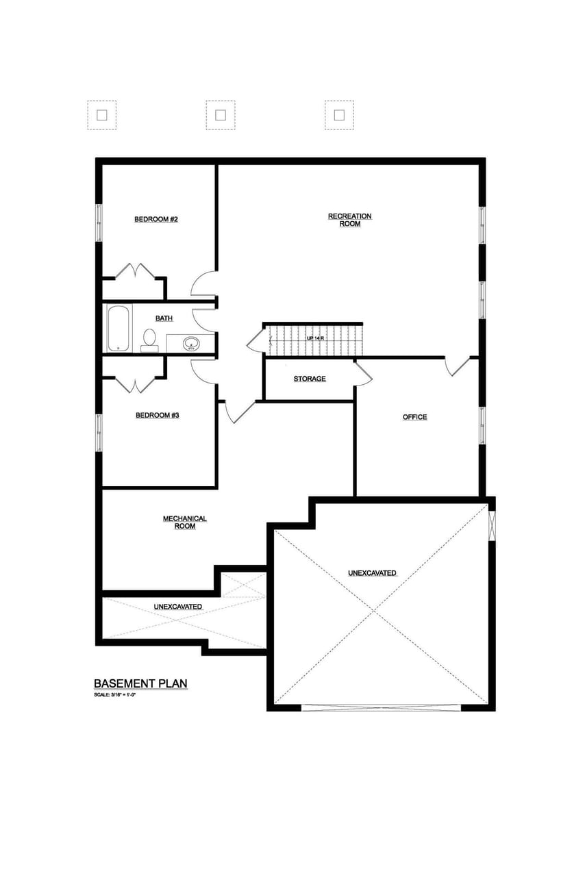 Custom Home 3 — Basement plan